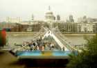 Millenium Bridge and St. Paul's Cathedral, London, England