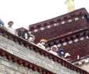 Roof workers, Lhasa, Tibet