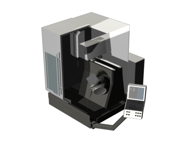 Milling Machine Full Semi-Transparent