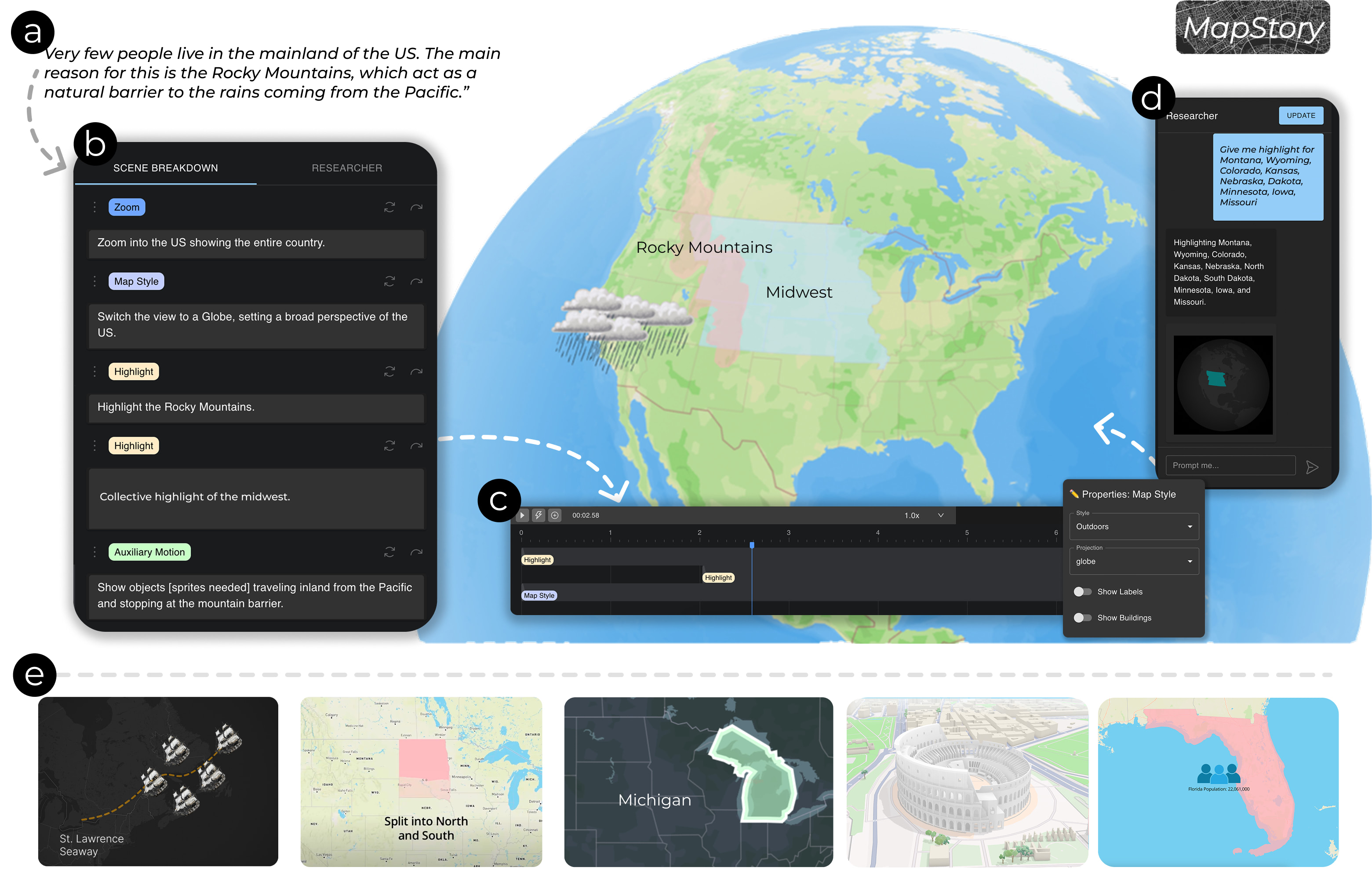 MapStory: Prototyping Editable Map Animations with LLM Agents