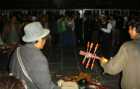 Street singers, Barkhor Square, Lhasa, Tibet