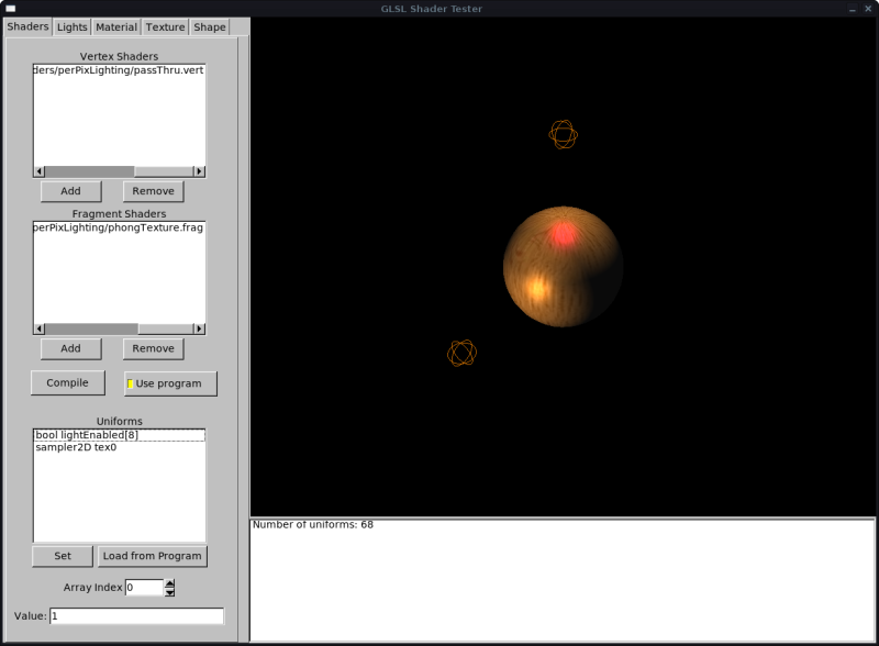 Shader testing program