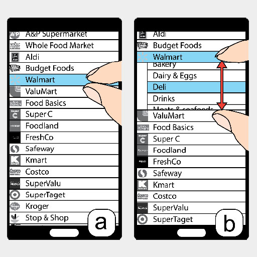 Thumbnail of PinchList: Leveraging Pinch Gestures for Hierarchical List Navigation on Smartphones