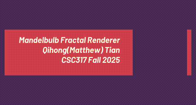 Mandelbulb Fractal Renderer