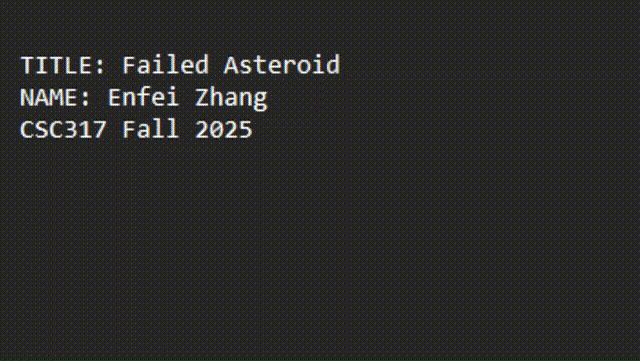 Failed Asteroid