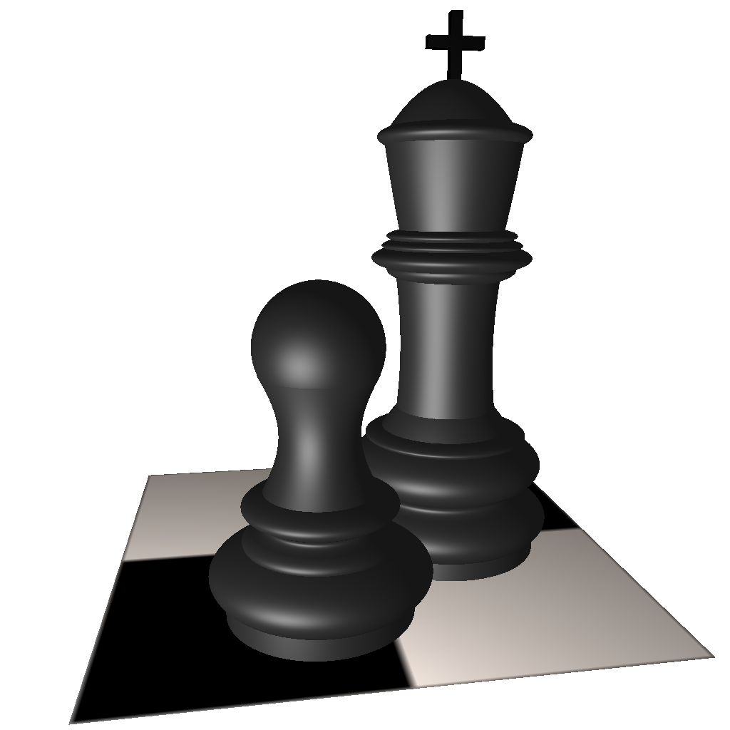 Chess scene modelled with ICaster Chess scene modelled with ICaster